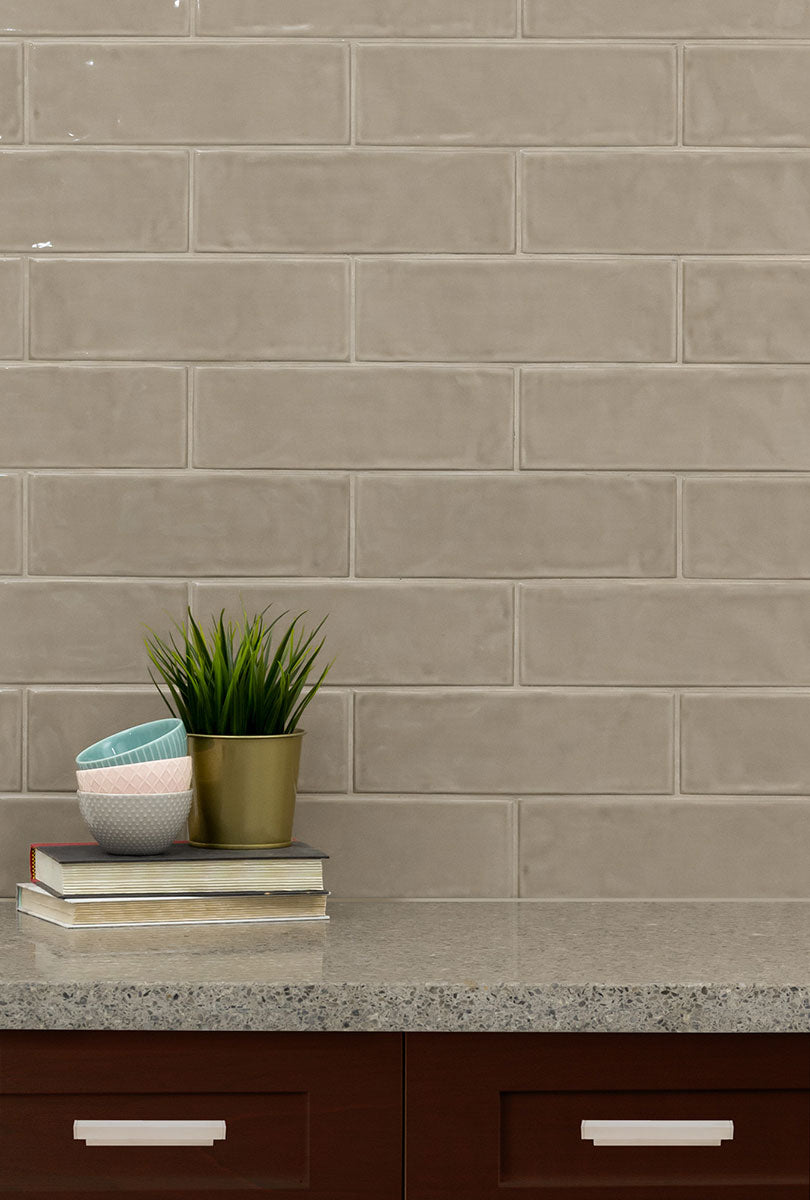 MSI Urbano Warm Concrete 4 x 12 Glossy Ceramic tile (NURBWARCON4X12) – MSI room scene