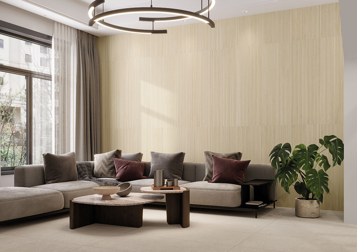 MSI Urbanslat Blonde 16 x 48 Matte Ceramic tile (NURBSLABLO1648) – MSI room scene
