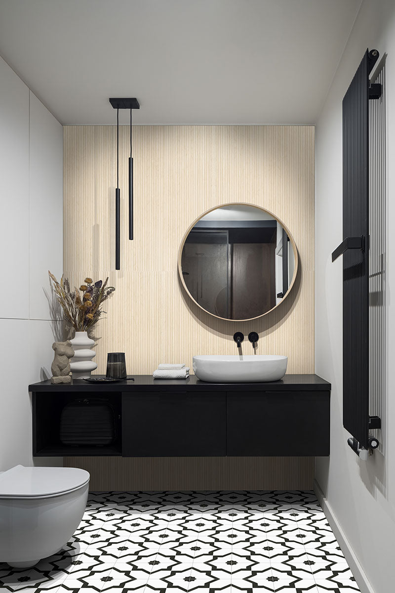 MSI Urbanslat Blonde 16 x 48 Matte Ceramic tile (NURBSLABLO1648) – MSI room scene