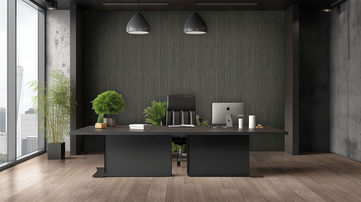 MSI Urbanslat Carbon 16 x 48 Matte Ceramic tile (NURBSLACAR1648) – MSI room scene