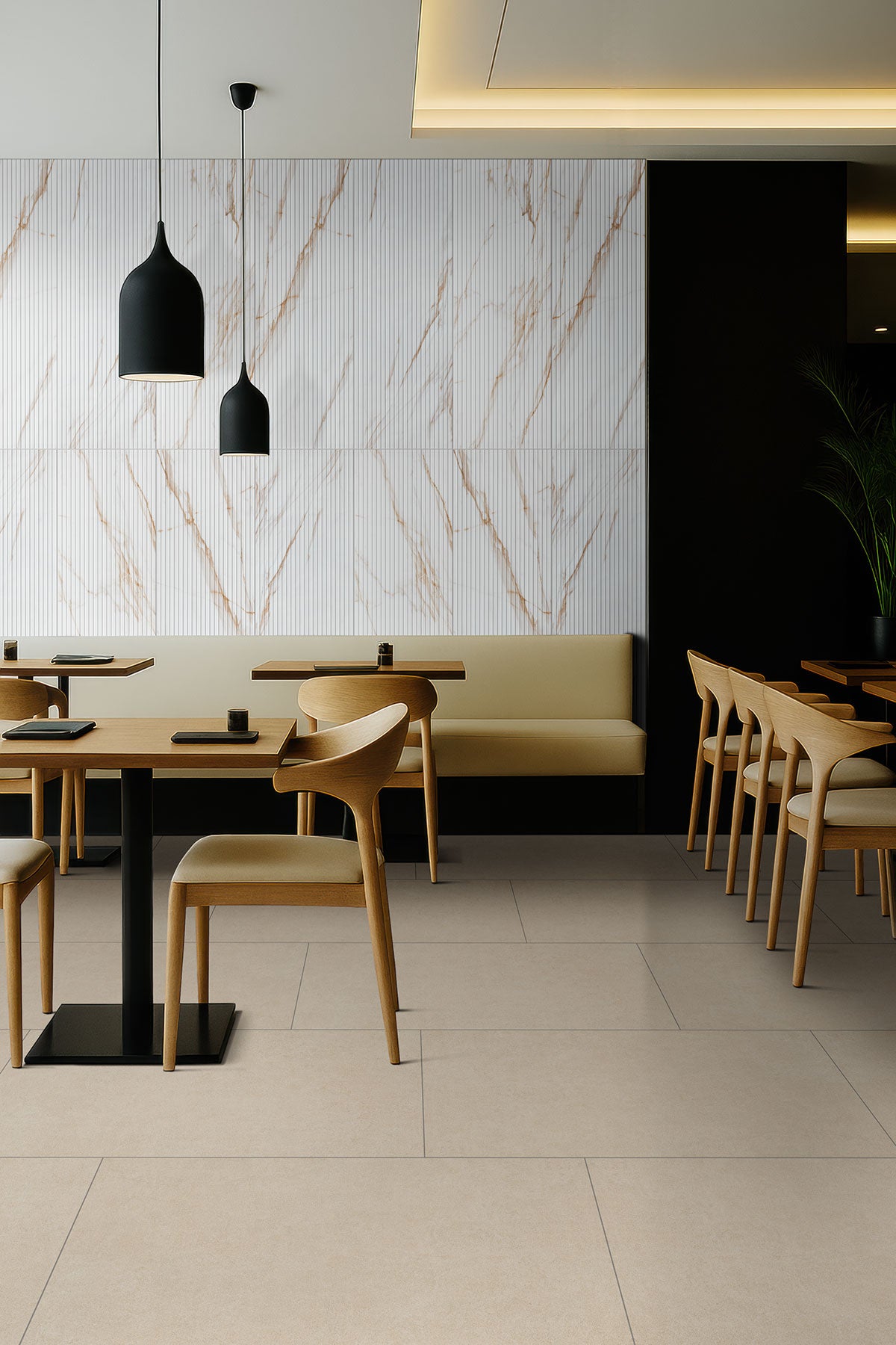 MSI Urbanslat Marmi Gold 16 x 48 Satin Ceramic tile (NURBSLAMARGOL1648) – MSI room scene