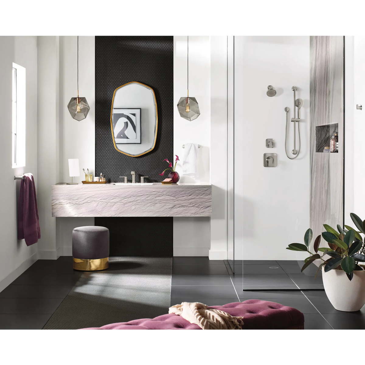 Moen Genta LX M-CORE Transfer Vertical Spa UT2401 in Brushed Nickel (UT2401BN) - view 2