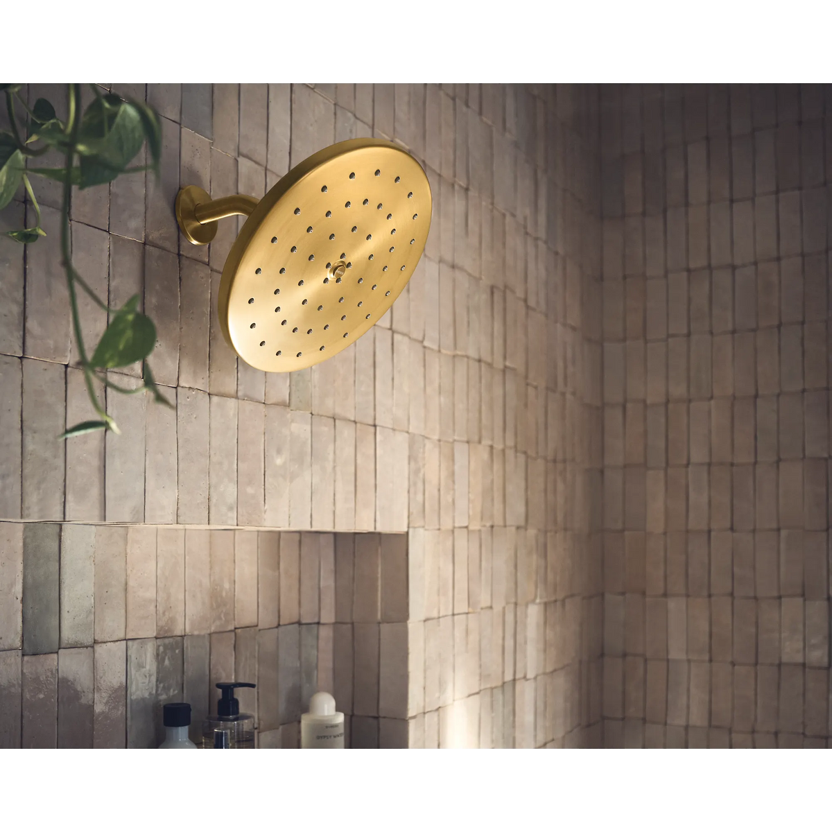 Moen One-Function 10" Diameter Spray Head Rainshower S112 in Brushed Gold (S112BG) - view 3