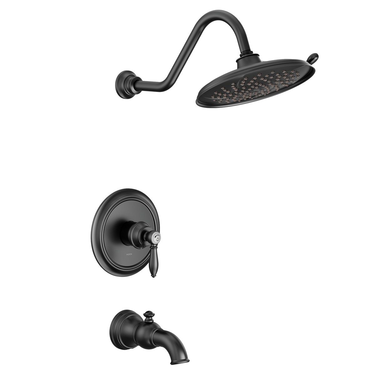 Moen Weymouth M-CORE 2-Series Tub/Shower UTS232104EP in Matte Black (UTS232104EPBL)