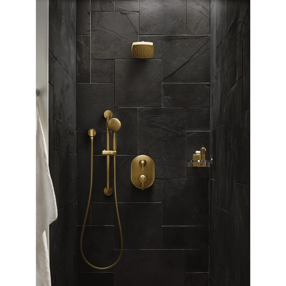 Moen Flara M-CORE 3-Series with Integrated Transfer Valve Trim UTS2411 in Brushed Gold (UTS2411BG) - view 2