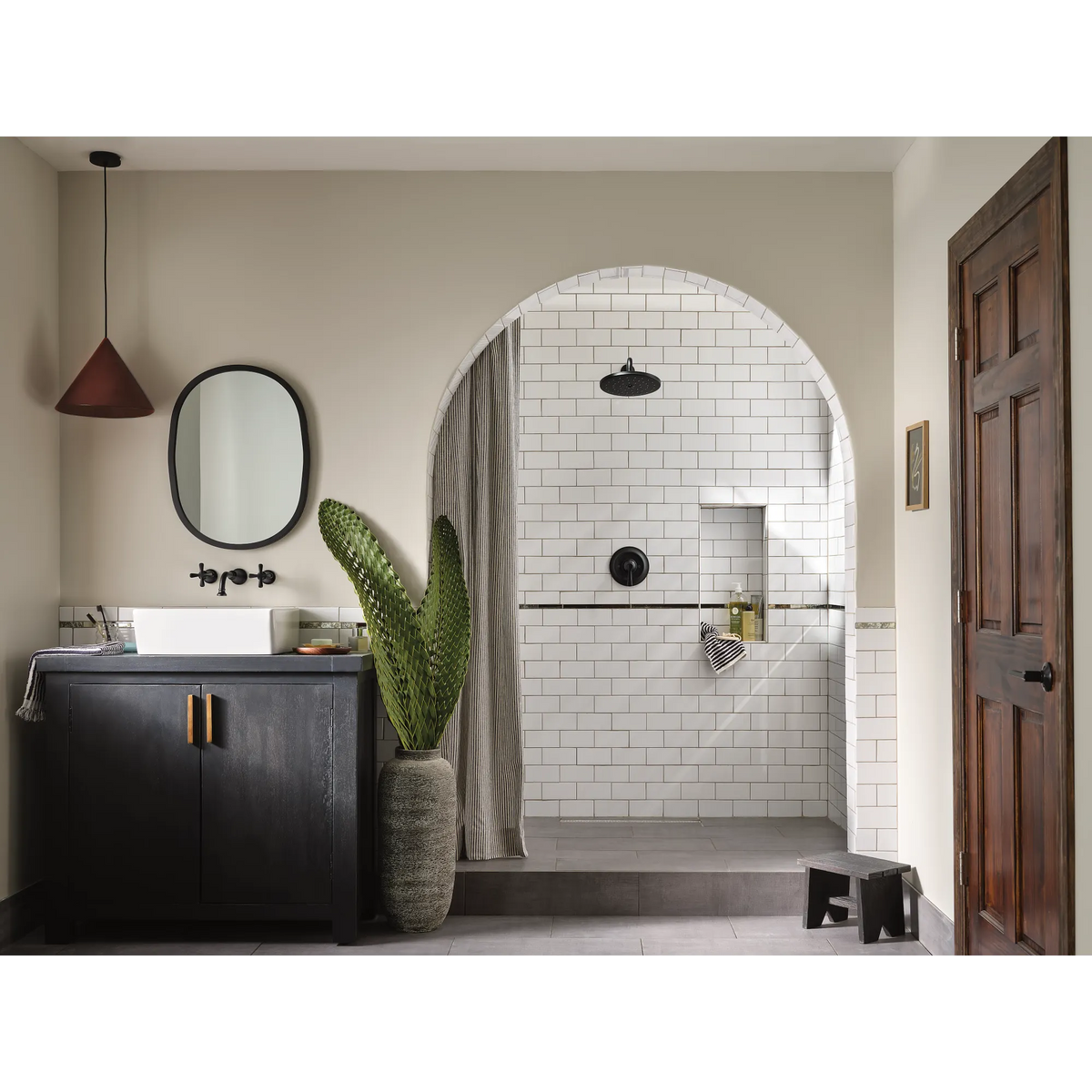 Moen Colinet Two-Handle Wall Mount Bathroom Faucet TS44105 in Matte Black (TS44105BL) - view 2