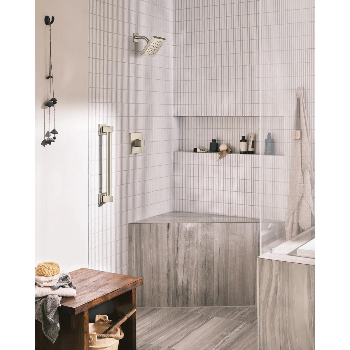 Moen 90 Degree M-CORE 3-Series Tub/Shower UTS3713EP in Brushed Nickel (UTS3713EPBN) - view 2