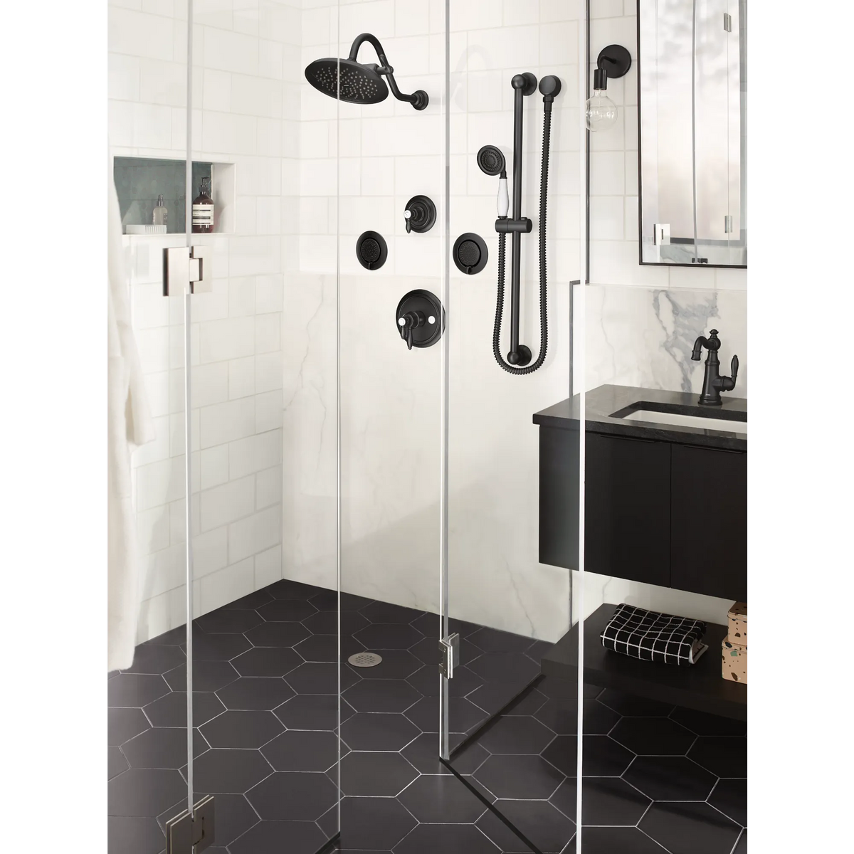 Moen Mosaic Body Spray TS1422 in Matte Black (TS1422BL) - view 8