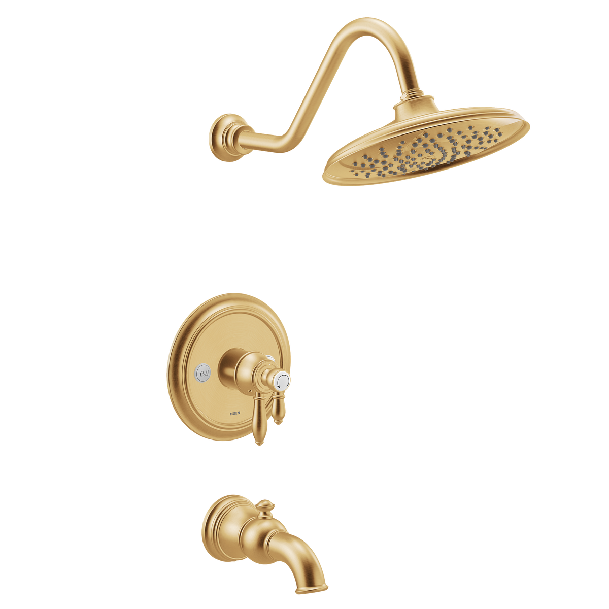 Moen Weymouth M-CORE 4-Series Tub/Shower UTS43103EP in Brushed Gold (UTS43103EPBG)
