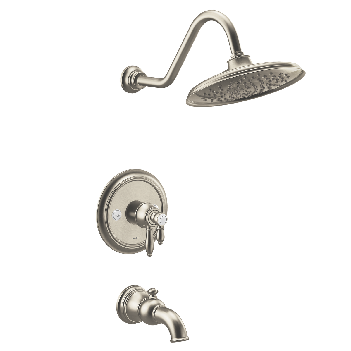 Moen Weymouth M-CORE 4-Series Tub/Shower UTS43103EP in Brushed Nickel (UTS43103EPBN)