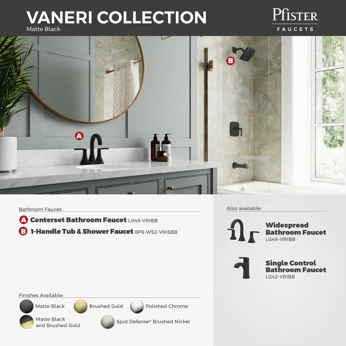 Pfister LF-042-VRIBB Matte Black - detail 3