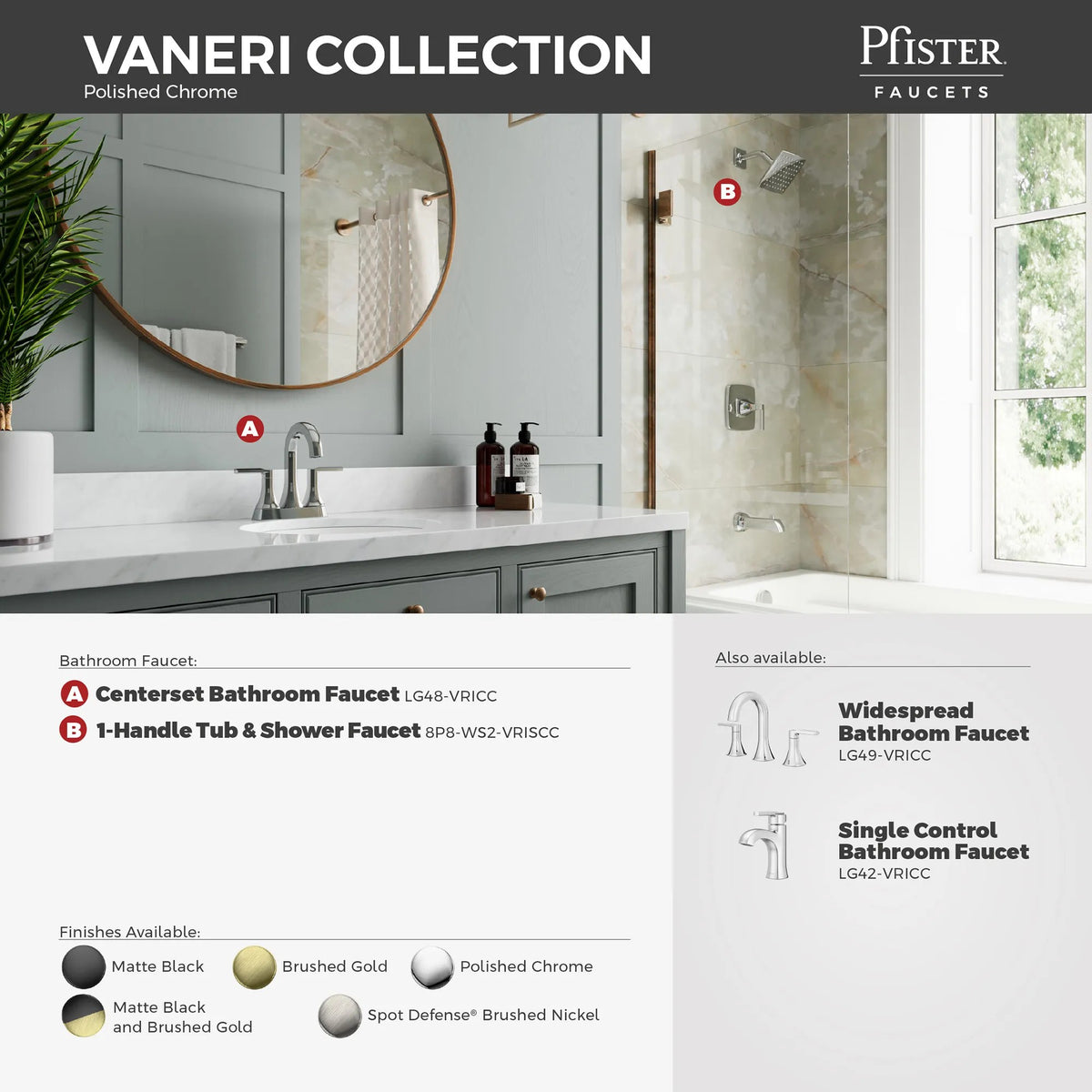 Pfister LF-042-VRICC Polished Chrome - detail 3