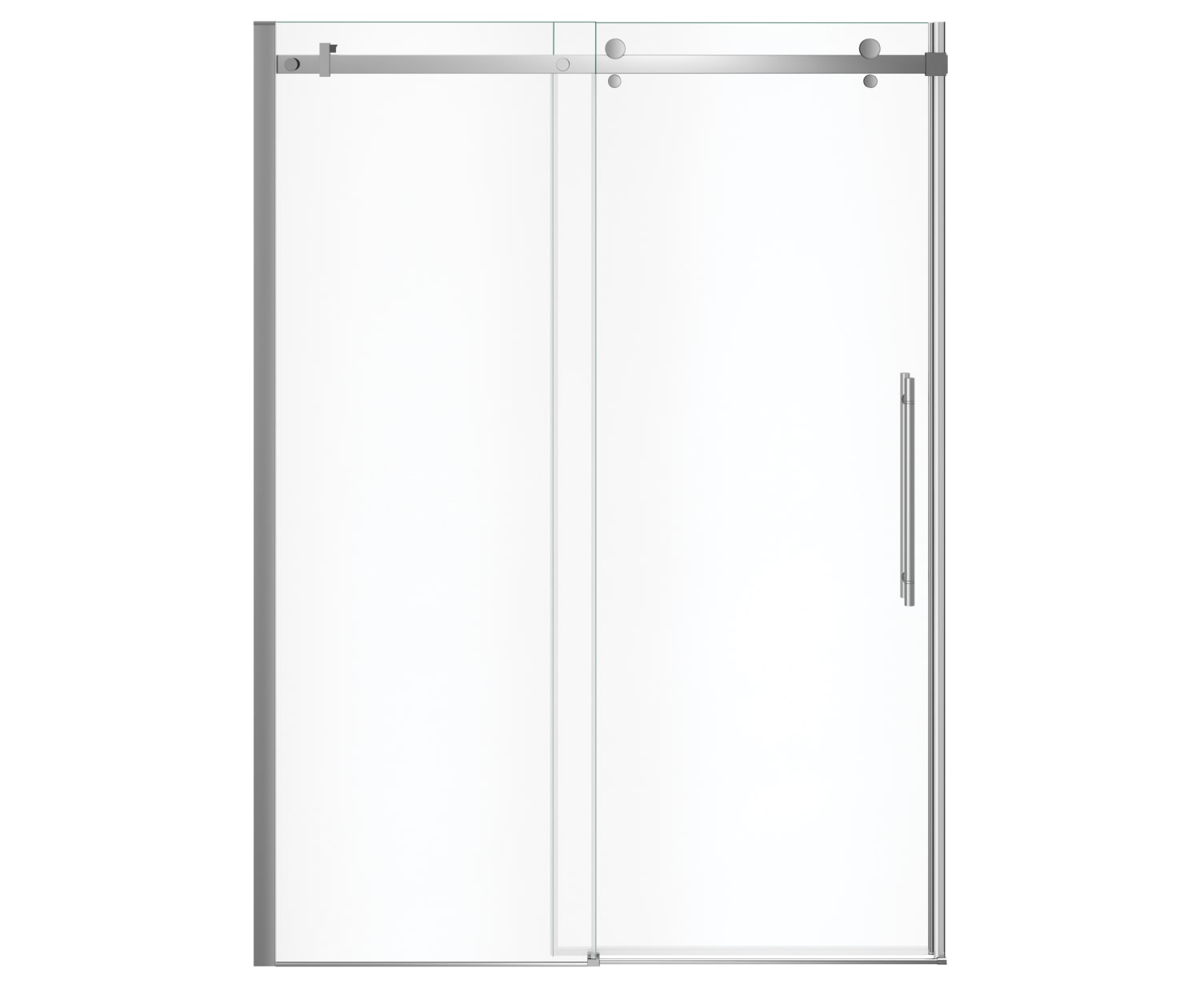 Vela 56 ½-59 x 78 ¾ in. 8mm Sliding Shower Door for Alcove Installation with Clear glass in Chrome - Plumbing Market