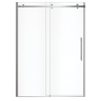 Vela 56 ½-59 x 78 ¾ in. 8mm Sliding Shower Door for Alcove Installation with Clear glass in Chrome - Plumbing Market