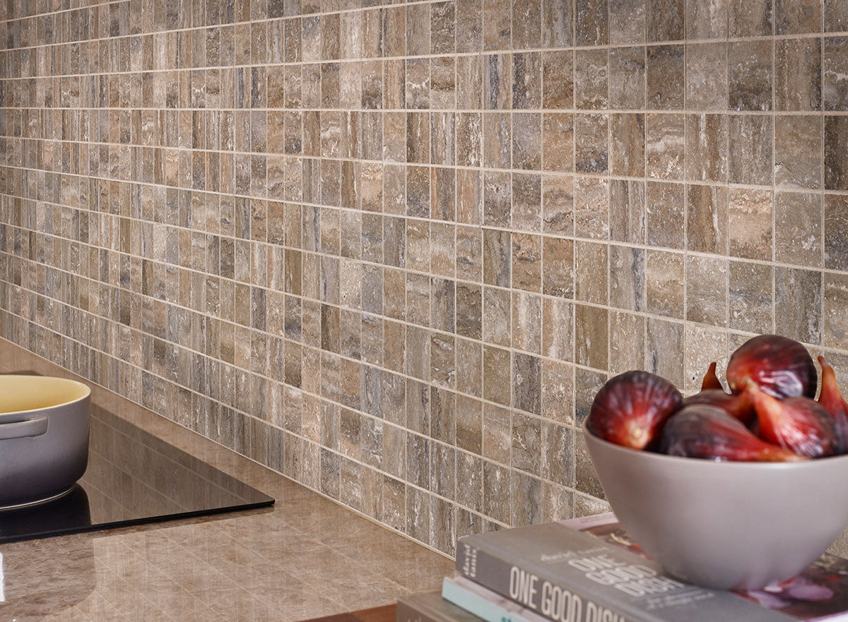 MSI Veneto Noce 2 x 2 Matte Porcelain mosaic (NVENENOC2X2) – MSI room scene
