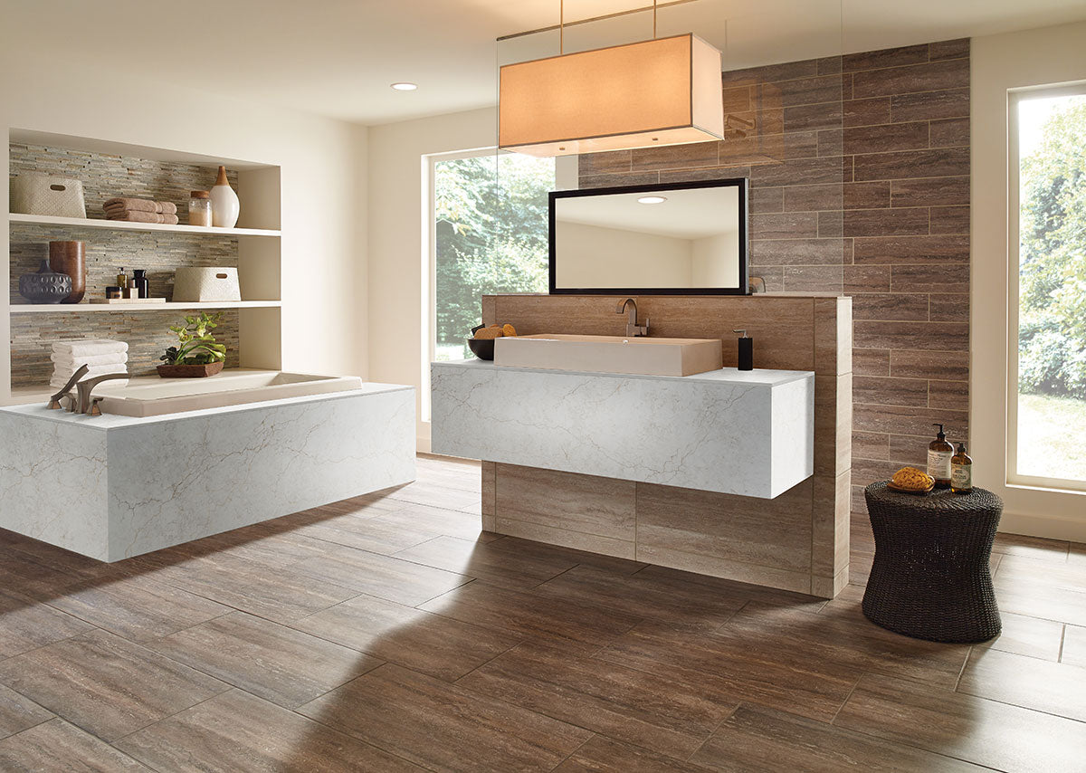 MSI Veneto Noce 12 x 24 Polished Porcelain tile (NVENNOC1224P-N) – MSI room scene
