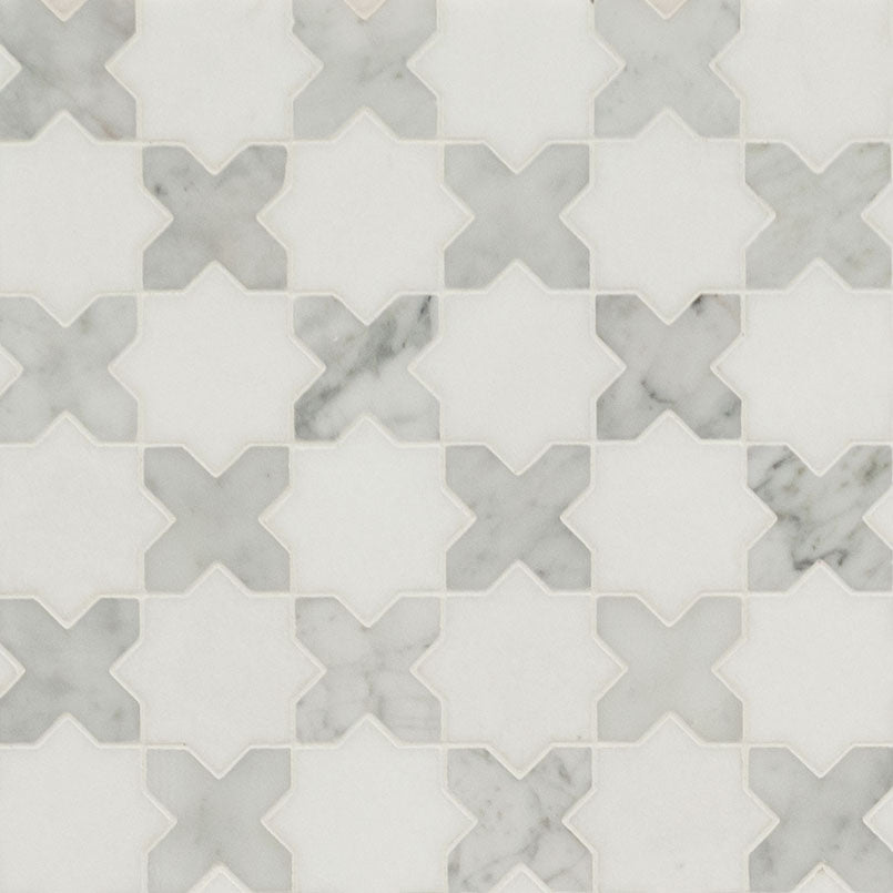 MSI Vera Anne Pattern Polished Marble mosaic (SMOT-VERAN-POL10MM) – MSI product image