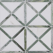 MSI Verdant Green Geometrica Pattern Polished Marble mosaic (SMOT-VERGRE-GEOP10MM) – MSI product image