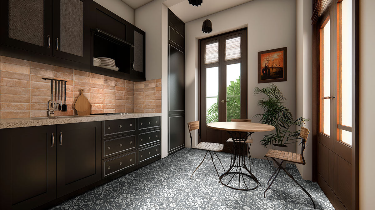 MSI Village Coral 4 x 12 Matte Ceramic tile (NWGVILCOR4X12) – MSI room scene (kitchen)