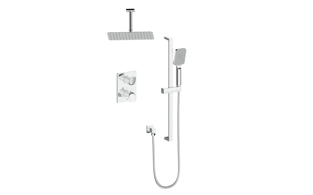Vogt Antau 2-Way TH Shower Kit with 6" Ceiling Arm - Chrome