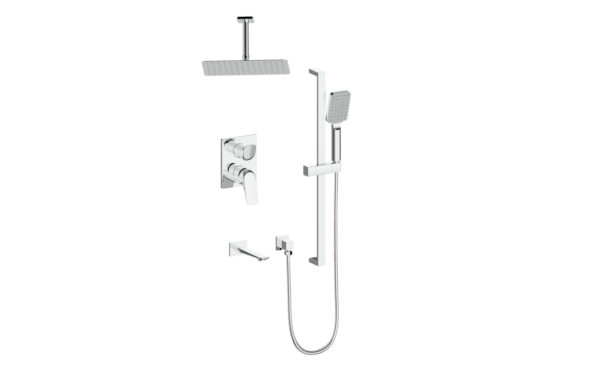Vogt Antau 3-Way PB Shower Kit with 6" Ceiling Arm - Chrome