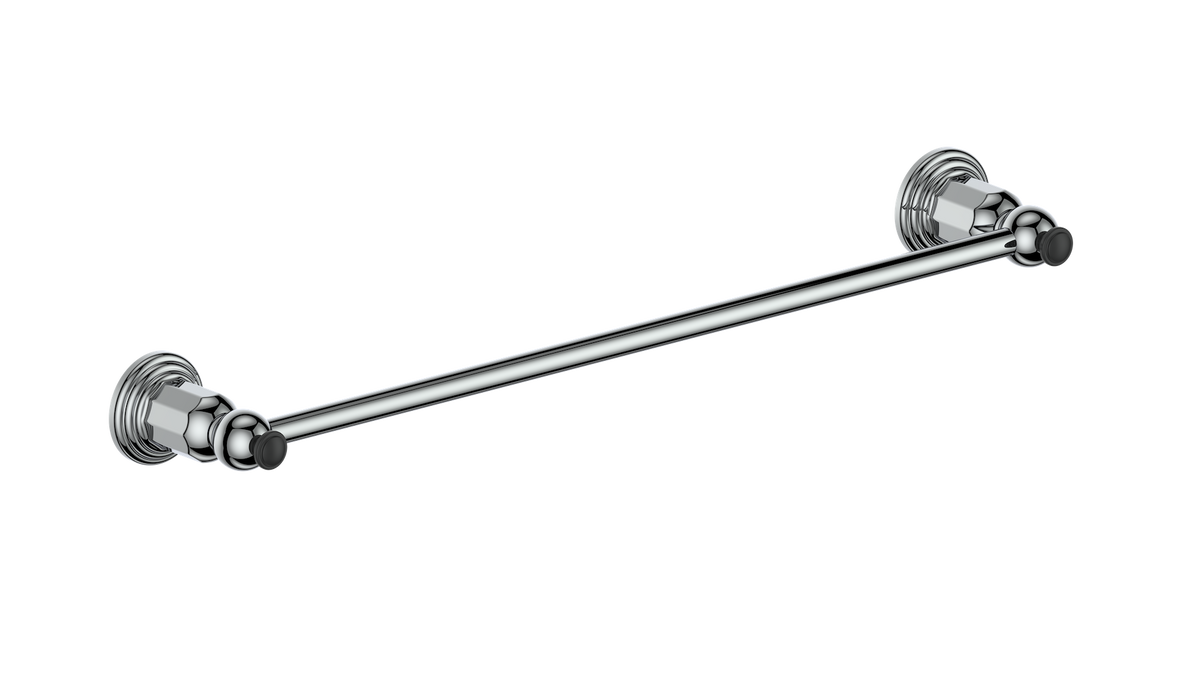 Vogt Carinthia 18" Towel Bar - Chrome/Matte Black