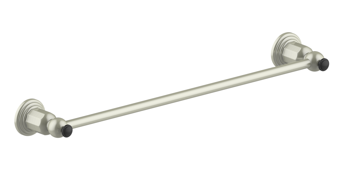 Vogt Carinthia 18" Towel Bar - Brushed Nickel/Matte Black