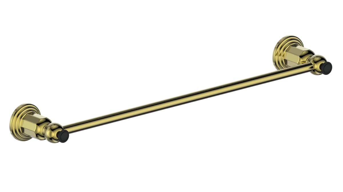 Vogt Carinthia 18" Towel Bar - Brushed Gold/Matte Black