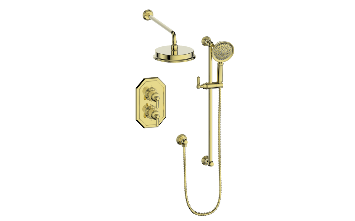 Vogt Carinthia 2-Way TH Shower Kit - Octagonal Handle (C2) / Brushed Gold