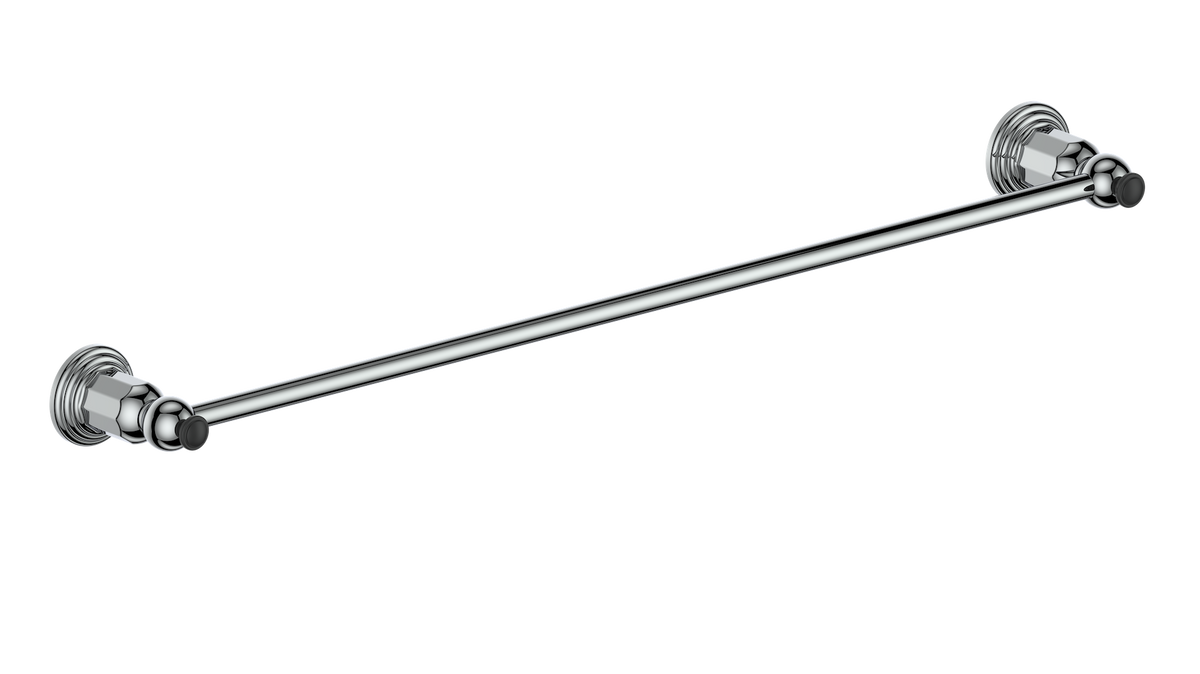 Vogt Carinthia 24" Towel Bar - Chrome/Matte Black