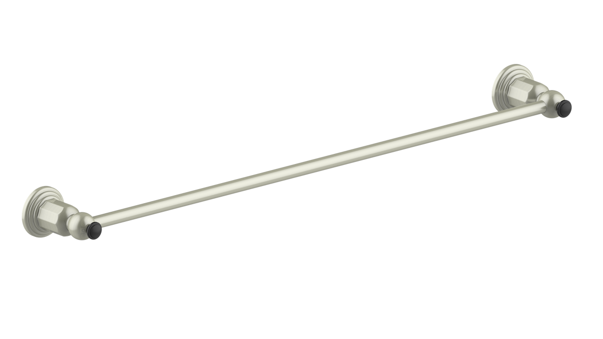 Vogt Carinthia 24" Towel Bar - Brushed Nickel/Matte Black