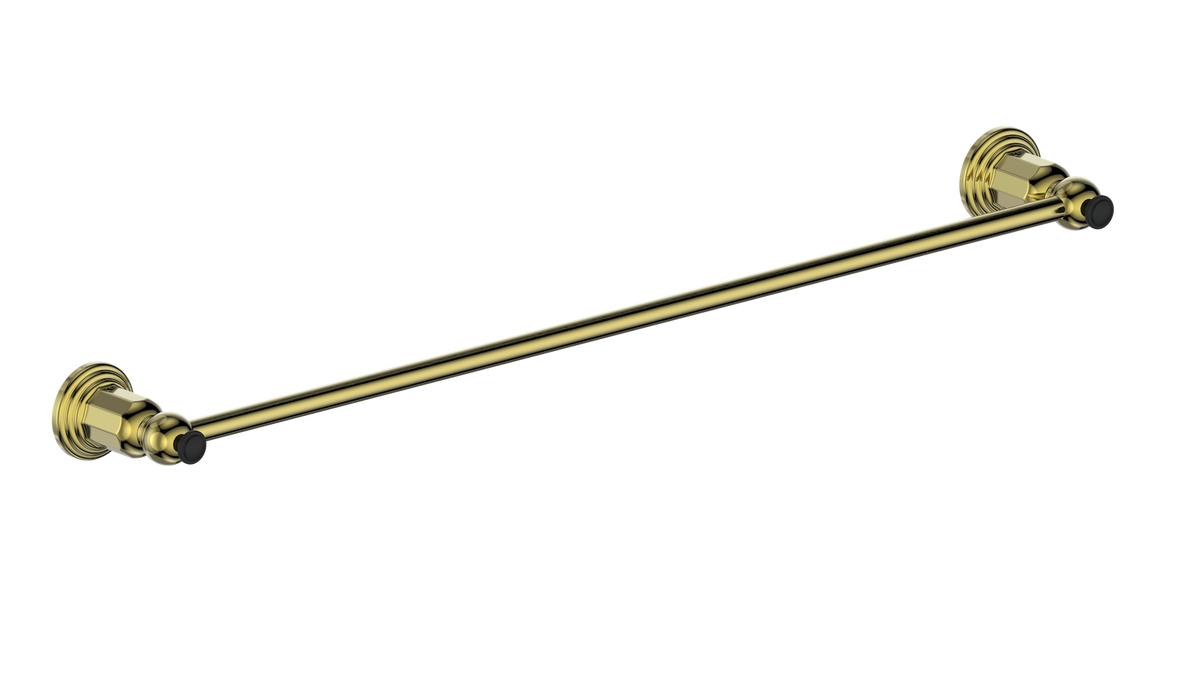 Vogt Carinthia 24" Towel Bar - Brushed Gold/Matte Black