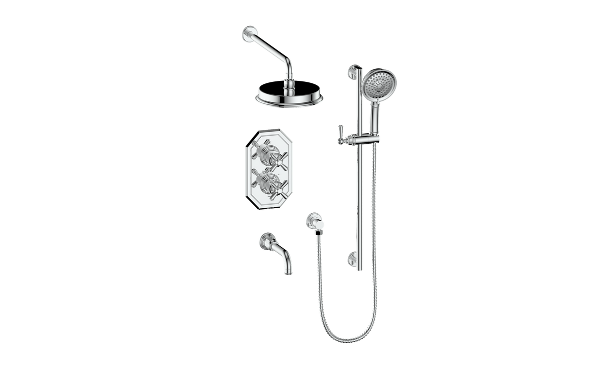Vogt Carinthia 3-Way TH Shower Kit - Cross Handle (C3) / Chrome