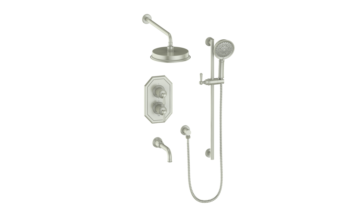 Vogt Carinthia 3-Way TH Shower Kit - Lever Handle (C1) / Brushed Nickel