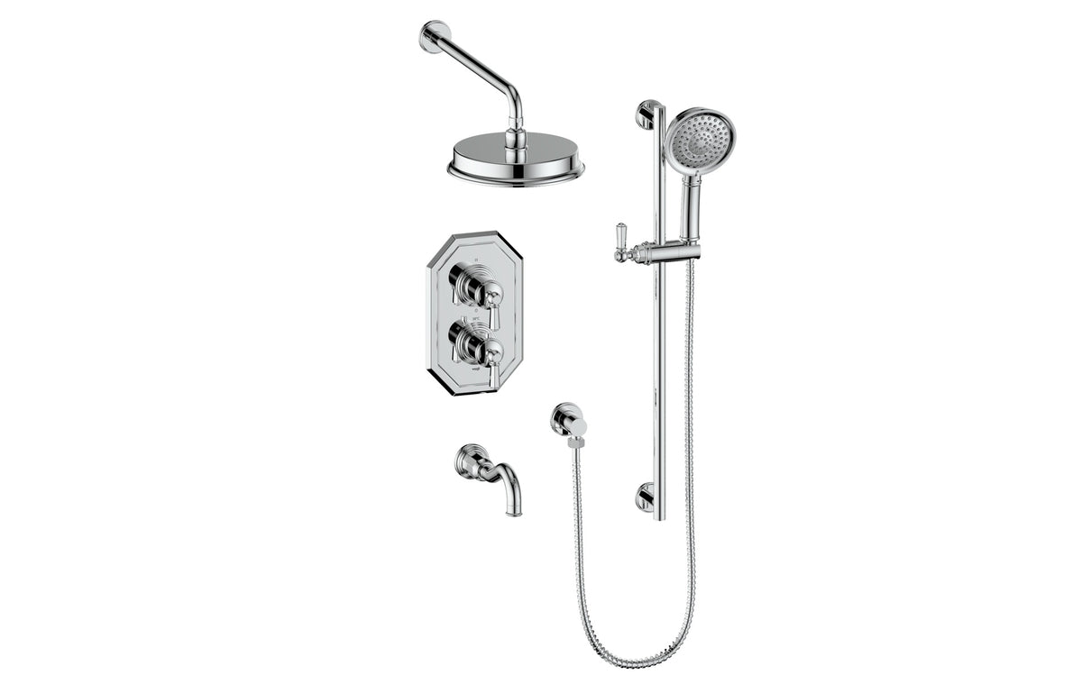 Vogt Carinthia 3-Way TH Shower Kit - Octagonal Handle (C2) / Chrome