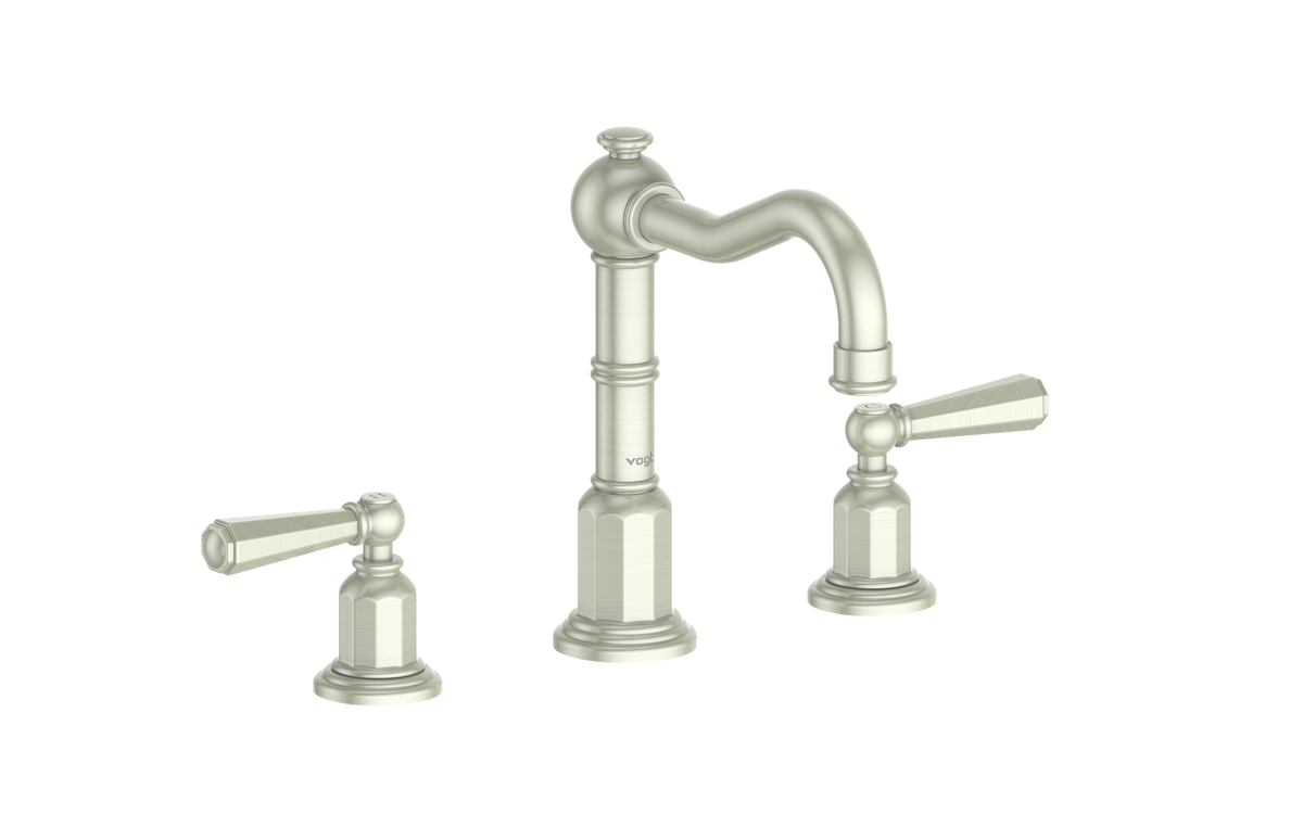 Vogt Carinthia 8" C.C. Lavatory Faucet with Pop-up Drain - Octagonal Handle (C2) / Brushed Nickel
