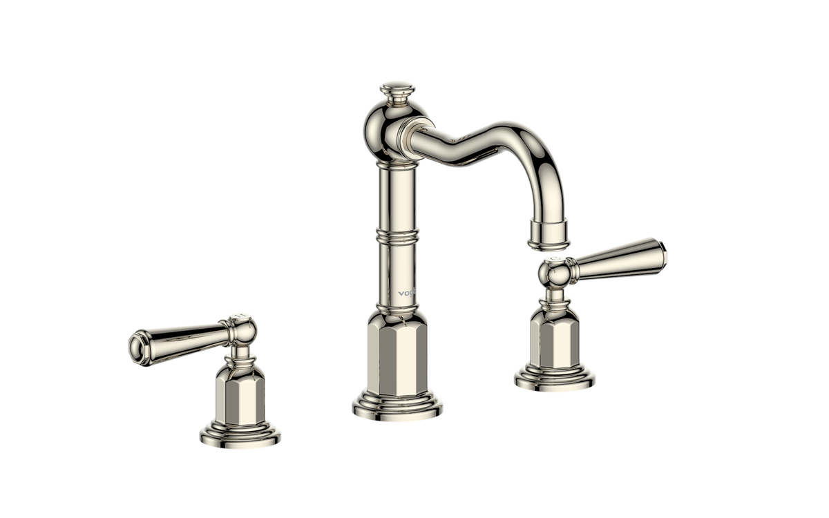 Vogt Carinthia 8" C.C. Lavatory Faucet with Pop-up Drain - Lever Handle (C1) / Polished Nickel
