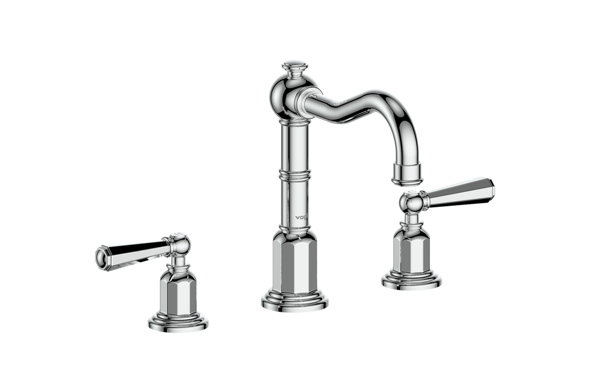 Vogt Carinthia 8" C.C. Lavatory Faucet with Pop-up Drain - Octagonal Handle (C2) / Chrome