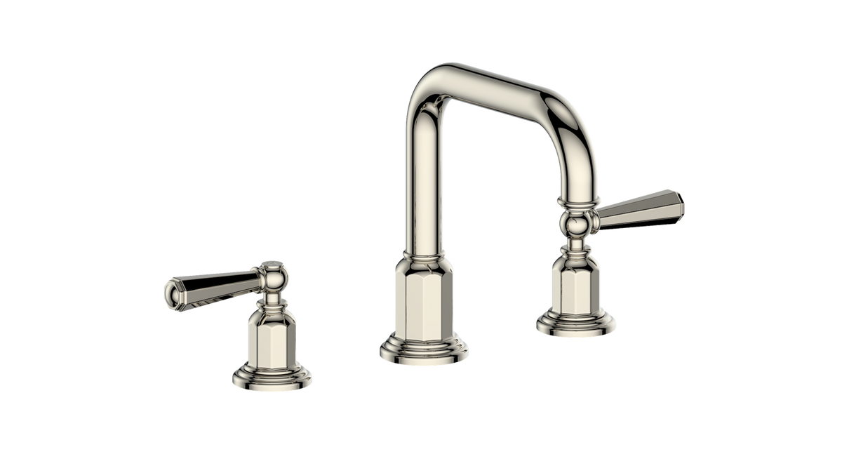 Vogt Carinthia 8" C.C. Lavatory Faucet with Pop-up Drain - Octagonal Handle (C2) / Polished Nickel