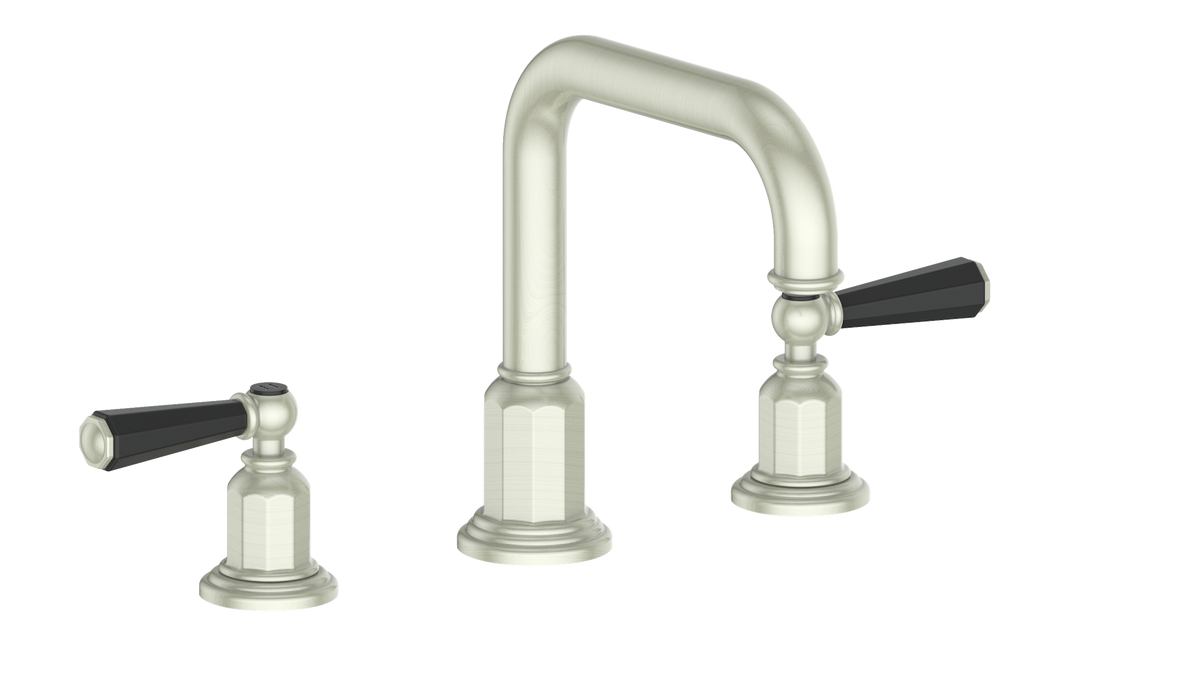 Vogt Carinthia 8" C.C. Lavatory Faucet with Pop-up Drain - Octagonal Handle (C2) / Brushed Nickel/Matte Black