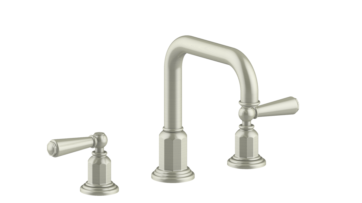 Vogt Carinthia 8" C.C. Lavatory Faucet with Pop-up Drain - Lever Handle (C1) / Brushed Nickel