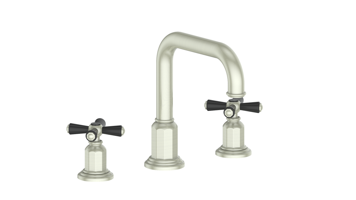 Vogt Carinthia 8" C.C. Lavatory Faucet with Pop-up Drain - Cross Handle (C3) / Brushed Nickel/Matte Black