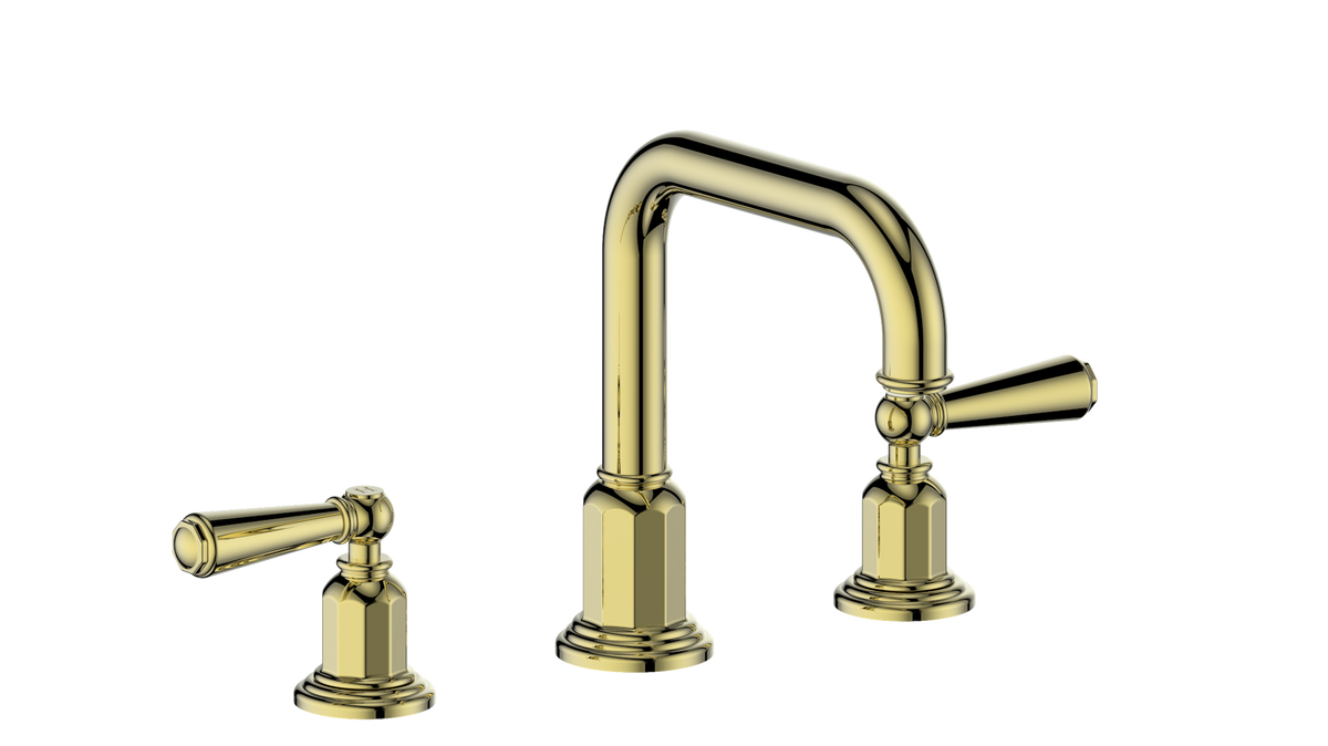 Vogt Carinthia 8" C.C. Lavatory Faucet with Pop-up Drain - Lever Handle (C1) / Brushed Gold