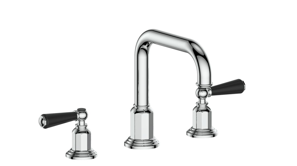 Vogt Carinthia 8" C.C. Lavatory Faucet with Pop-up Drain - Lever Handle (C1) / Chrome/Matte Black