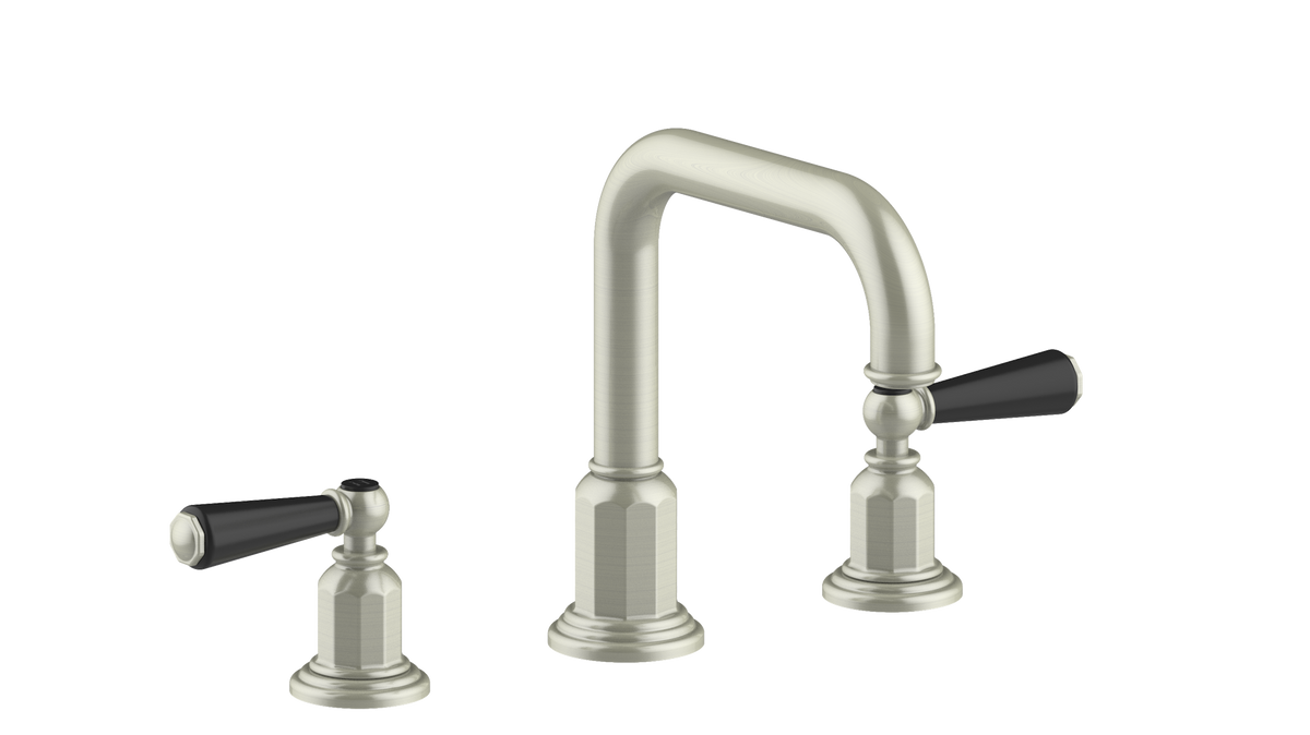 Vogt Carinthia 8" C.C. Lavatory Faucet with Pop-up Drain - Lever Handle (C1) / Brushed Nickel/Matte Black