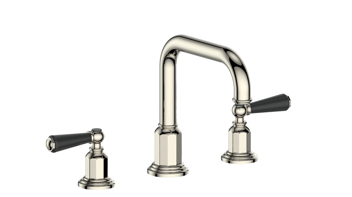 Vogt Carinthia 8" C.C. Lavatory Faucet with Pop-up Drain - Lever Handle (C1) / Polished Nickel/Matte Black