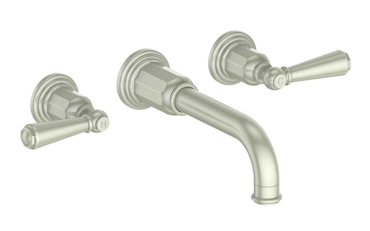 Vogt Carinthia 8" C.C. Wall Mount Lavatory Faucet - Lever Handle (C1) / Brushed Nickel