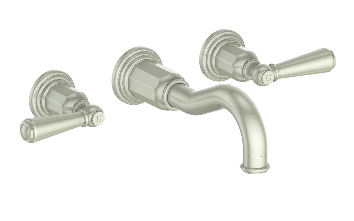 Vogt Carinthia 8" C.C. Wall Mount Lavatory Faucet - Lever Handle (C1) / Brushed Nickel