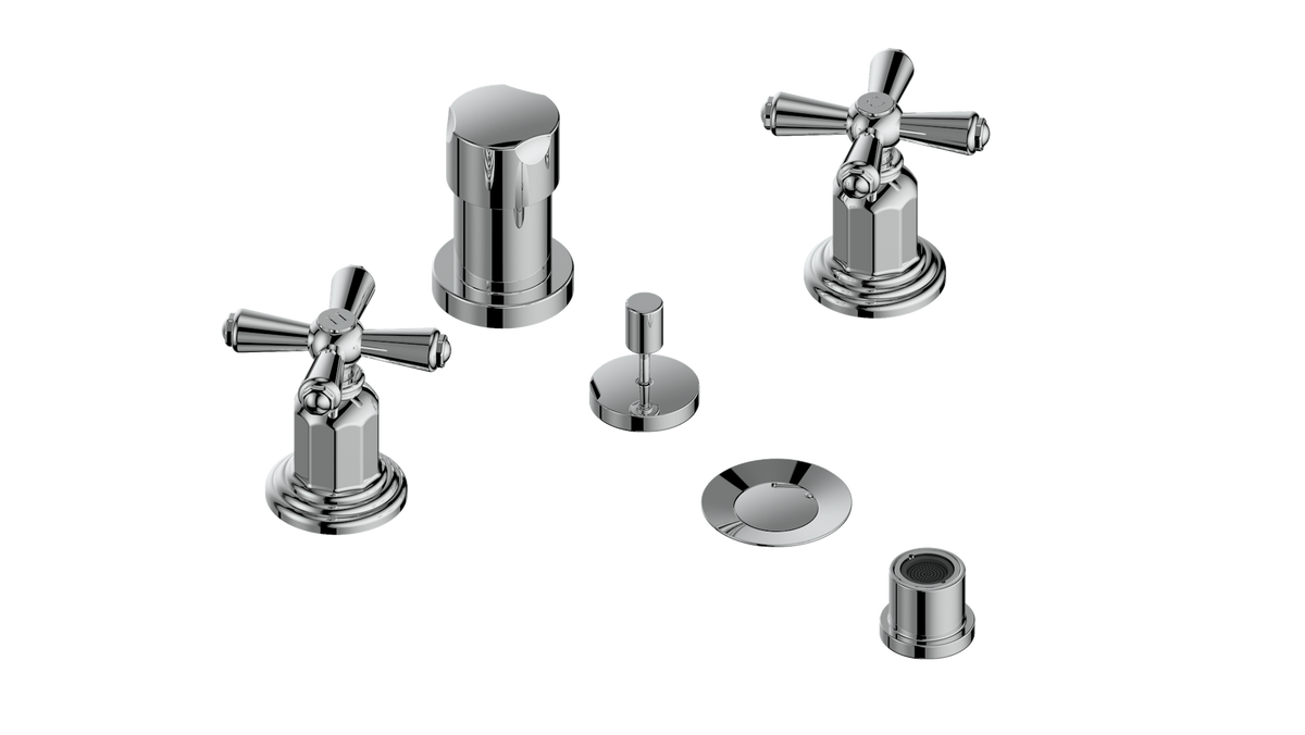 Vogt Carinthia Bidet - Cross Handle (C3) / Chrome
