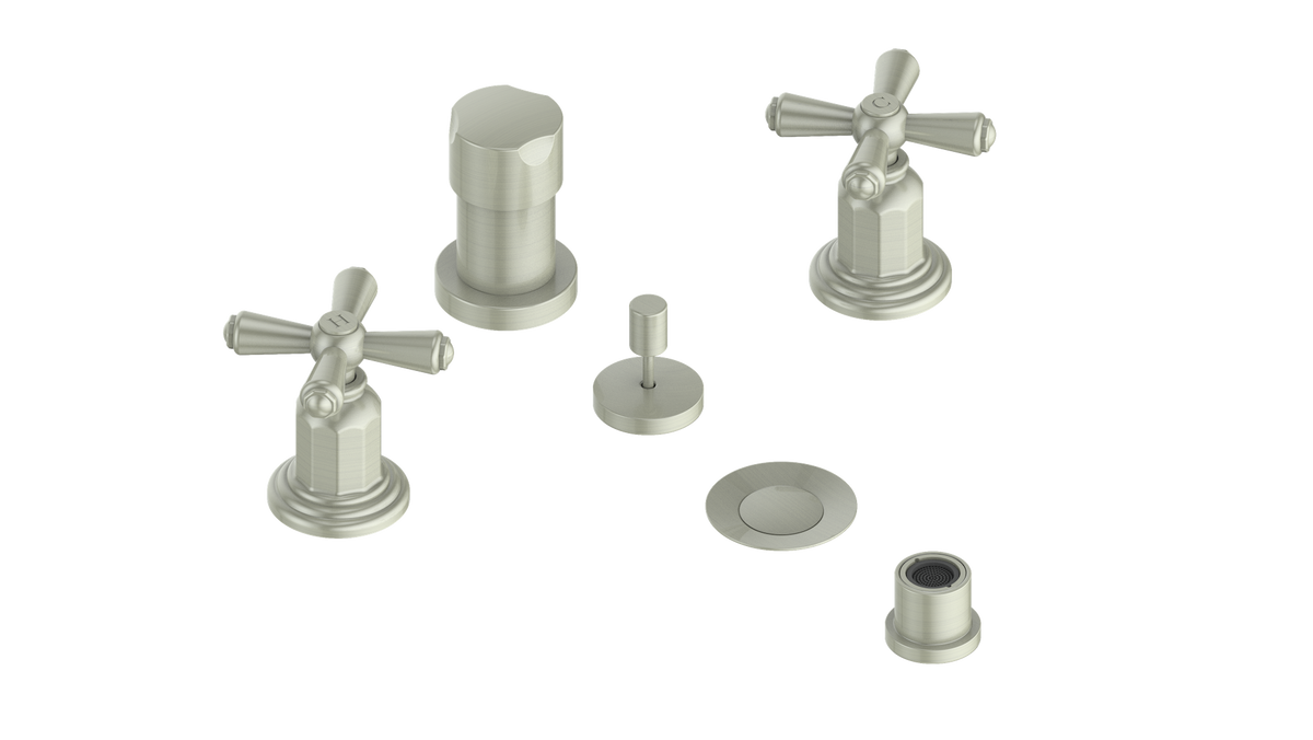 Vogt Carinthia Bidet - Cross Handle (C3) / Brushed Nickel